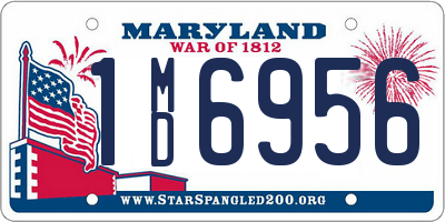 MD license plate 1MD6956