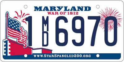 MD license plate 1MD6970