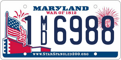 MD license plate 1MD6988