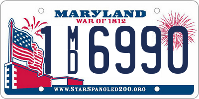 MD license plate 1MD6990