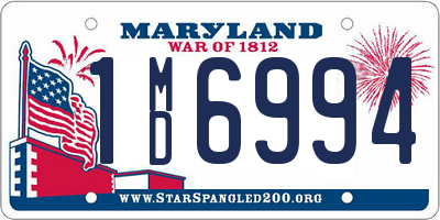 MD license plate 1MD6994