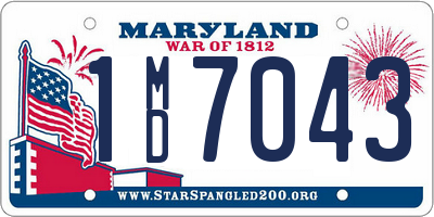 MD license plate 1MD7043