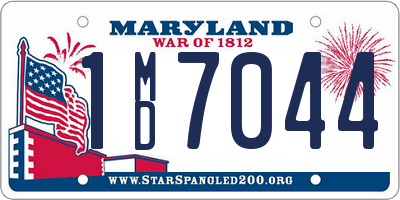 MD license plate 1MD7044