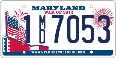MD license plate 1MD7053
