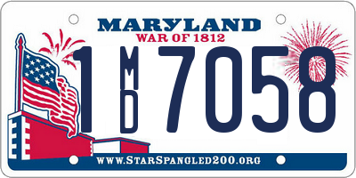 MD license plate 1MD7058