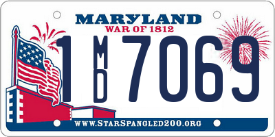 MD license plate 1MD7069