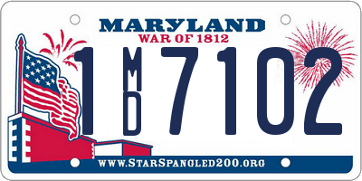 MD license plate 1MD7102