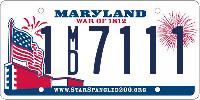 MD license plate 1MD7111
