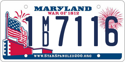 MD license plate 1MD7116