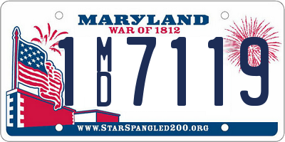MD license plate 1MD7119