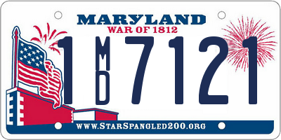 MD license plate 1MD7121