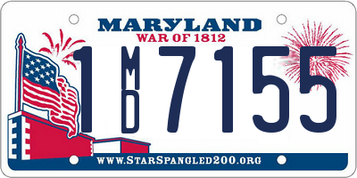 MD license plate 1MD7155