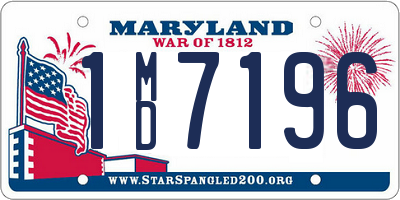 MD license plate 1MD7196