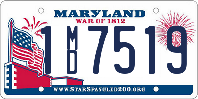 MD license plate 1MD7519