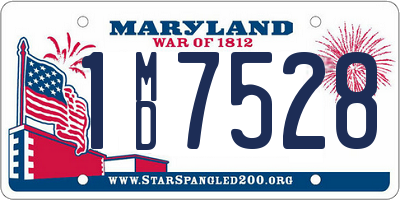 MD license plate 1MD7528