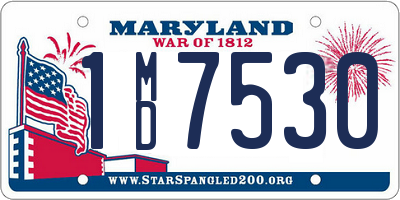 MD license plate 1MD7530