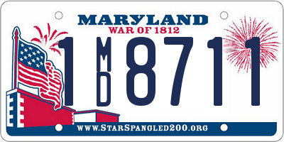 MD license plate 1MD8711