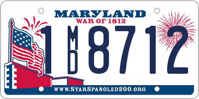 MD license plate 1MD8712