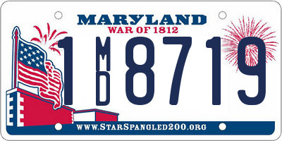 MD license plate 1MD8719