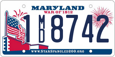 MD license plate 1MD8742
