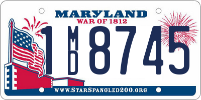 MD license plate 1MD8745