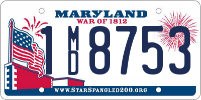 MD license plate 1MD8753