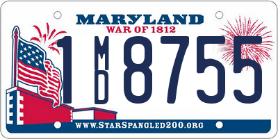 MD license plate 1MD8755
