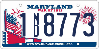 MD license plate 1MD8773