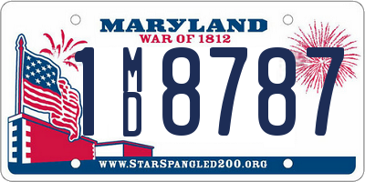 MD license plate 1MD8787