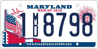 MD license plate 1MD8798