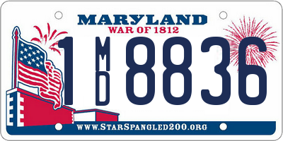 MD license plate 1MD8836