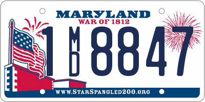 MD license plate 1MD8847