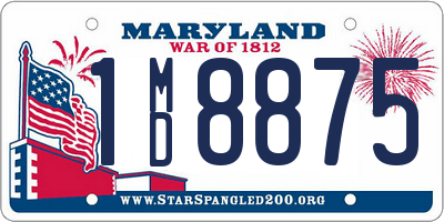 MD license plate 1MD8875