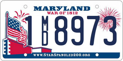 MD license plate 1MD8973