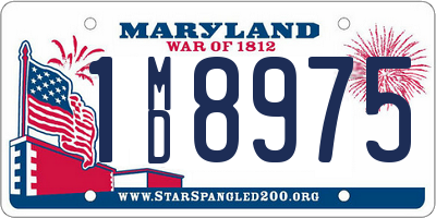 MD license plate 1MD8975