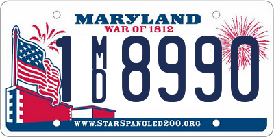 MD license plate 1MD8990