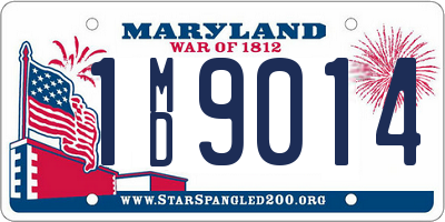 MD license plate 1MD9014