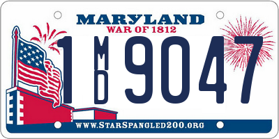 MD license plate 1MD9047