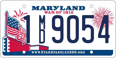 MD license plate 1MD9054