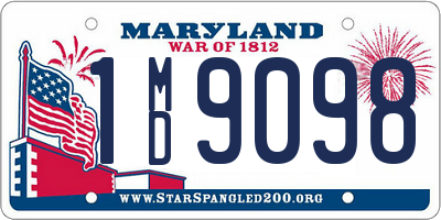 MD license plate 1MD9098