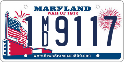 MD license plate 1MD9117