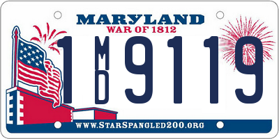 MD license plate 1MD9119
