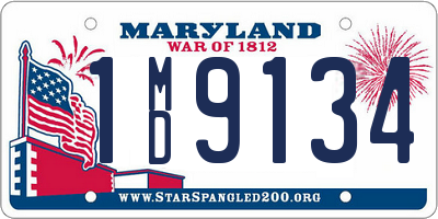 MD license plate 1MD9134