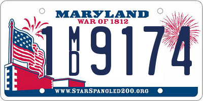 MD license plate 1MD9174