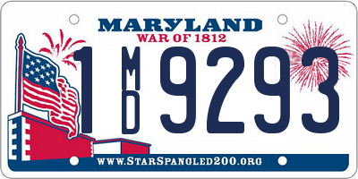 MD license plate 1MD9293