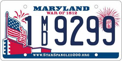 MD license plate 1MD9299