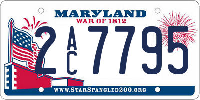 MD license plate 2AC7795