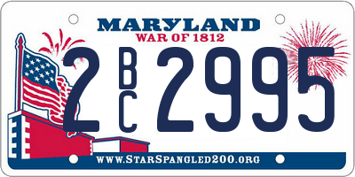 MD license plate 2BC2995