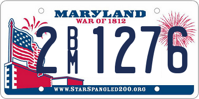 MD license plate 2BM1276