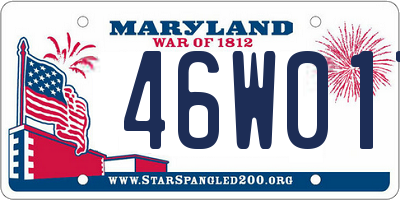 MD license plate 46W017